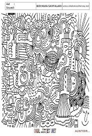 Doodle boyama sayfaları